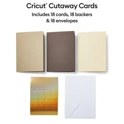 Cricut Papier Et Cartes|La Gamme Explore^Cartes à découper, collection Neutrals- R10 (18unités)