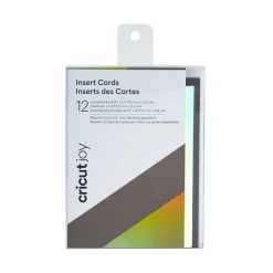 Cricut Papier Et Cartes|La Gamme Explore^Cartes à insérer Joy™, Noir/Argent holographique