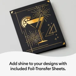 Cricut Papier Et Cartes|La Gamme Explore^Cartes avec insert de transfert de foil, collection Celebration- R10 (18unités)