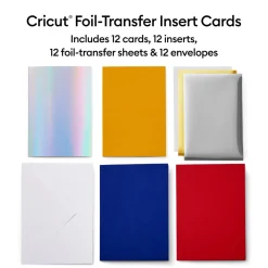 Cricut Papier Et Cartes|La Gamme Explore^Cartes avec insert de transfert de foil, collection Celebration- R40 (12unités)