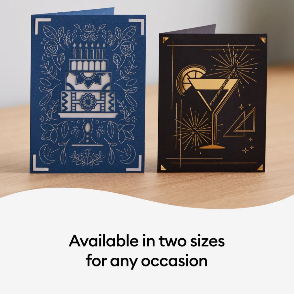 Cricut Papier Et Cartes|La Gamme Joy^Cartes avec insert transfert de foil Joy™, collection Royal Flush - A2