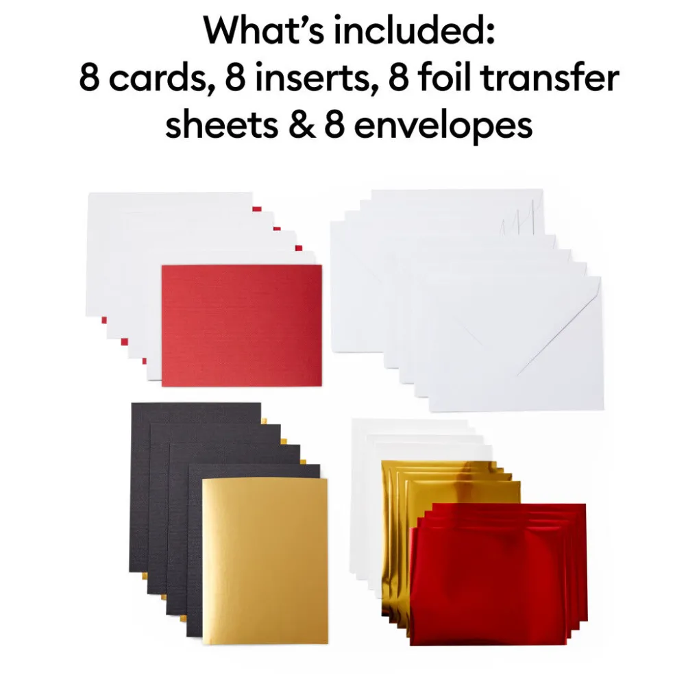 Cricut Papier Et Cartes|La Gamme Joy^Cartes avec insert transfert de foil Joy™, collection Royal Flush - A2
