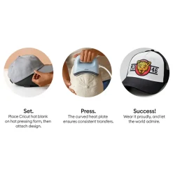 Cricut Supports Personnalisables|Supports Personnalisables^Casquette , Noir et blanc (12 unités)