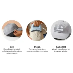 Cricut Supports Personnalisables|Supports Personnalisables^Ball Cap Hat Blank, Grey (12 unités)