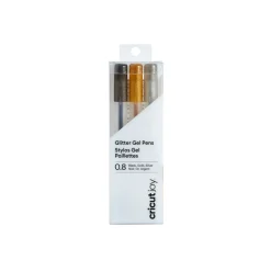 Cricut Stylos Et Marqueurs|Stylos Et Marqueurs^Joy™ Stylos gel à paillettes 0,8, noir/or/argent (3 ct)
