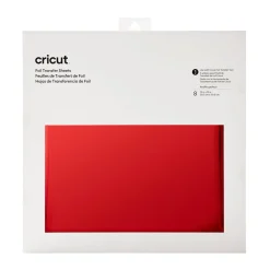 Cricut Feuilles De Transfert De Foil^Feuilles de transfert de foil, rouge (8 unités)