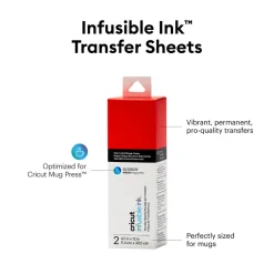 Cricut Infusible Ink^Feuilles de transfert Infusible Ink™ (2 unités), Rouge Cerise
