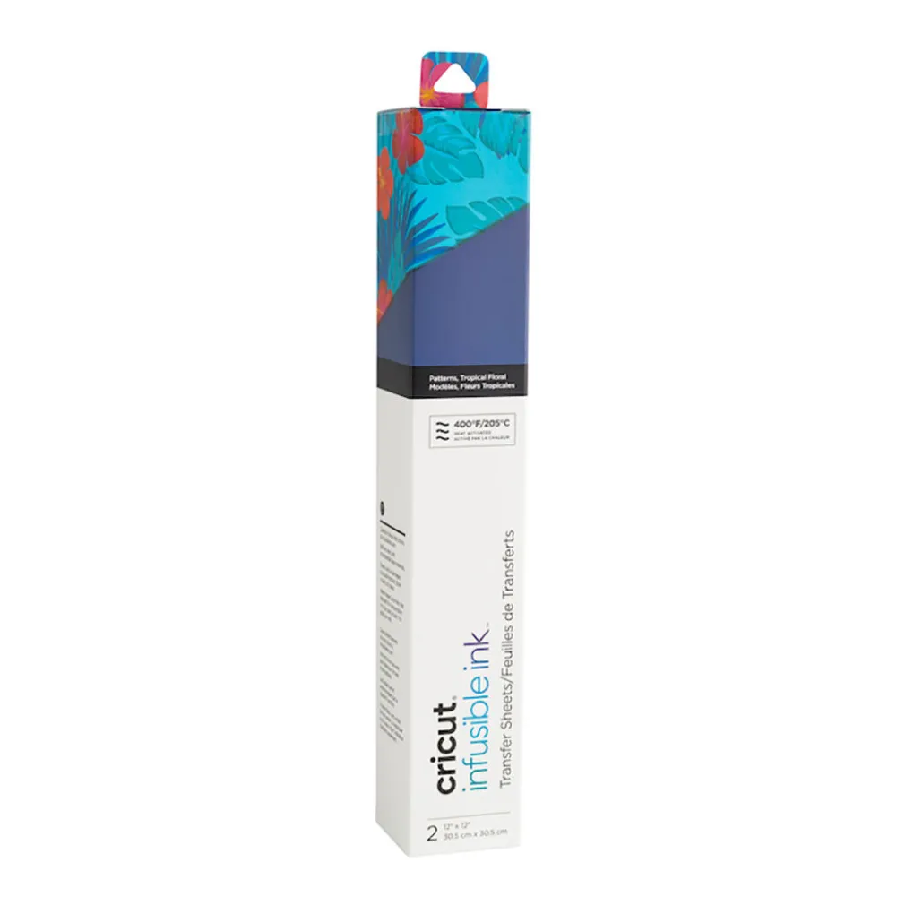 Cricut Infusible Ink|Matériaux^Feuilles de transfert Infusible Ink™ à motifs, Fleurs tropicales