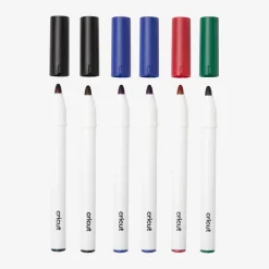 Cricut Stylos Et Marqueurs|Stylos Et Marqueurs^Feutres permanents 2,5mm, noir/bleu/rouge/vert (6unités)