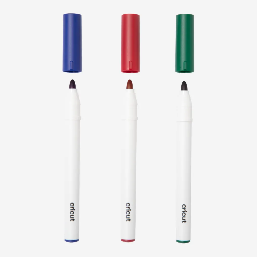 Cricut Stylos Et Marqueurs|Stylos Et Marqueurs^Feutres permanents 2,5mm, rouge/vert/bleu (3unités)