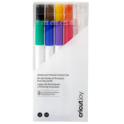 Cricut Stylos Et Marqueurs|Stylos Et Marqueurs^Kit de marqueurs et pinceau aquarelle Joy™ (9unités)