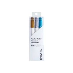 Cricut Stylos Et Marqueurs|La Gamme Joy^Marqueurs métalliques Joy™ 1.0, or/argent/bleu