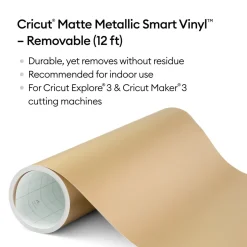 Cricut Vinyle|Gamme Smart Materials^Matte Metallic Smart Vinyl™ - Removable, (12 ft)