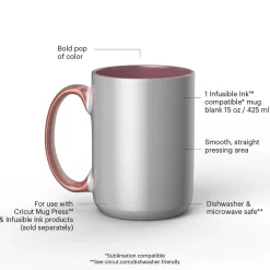 Cricut Infusible Ink|Supports Personnalisables^Mug biseauté en céramique à personnaliser - , 425ml (15oz) (1unité)