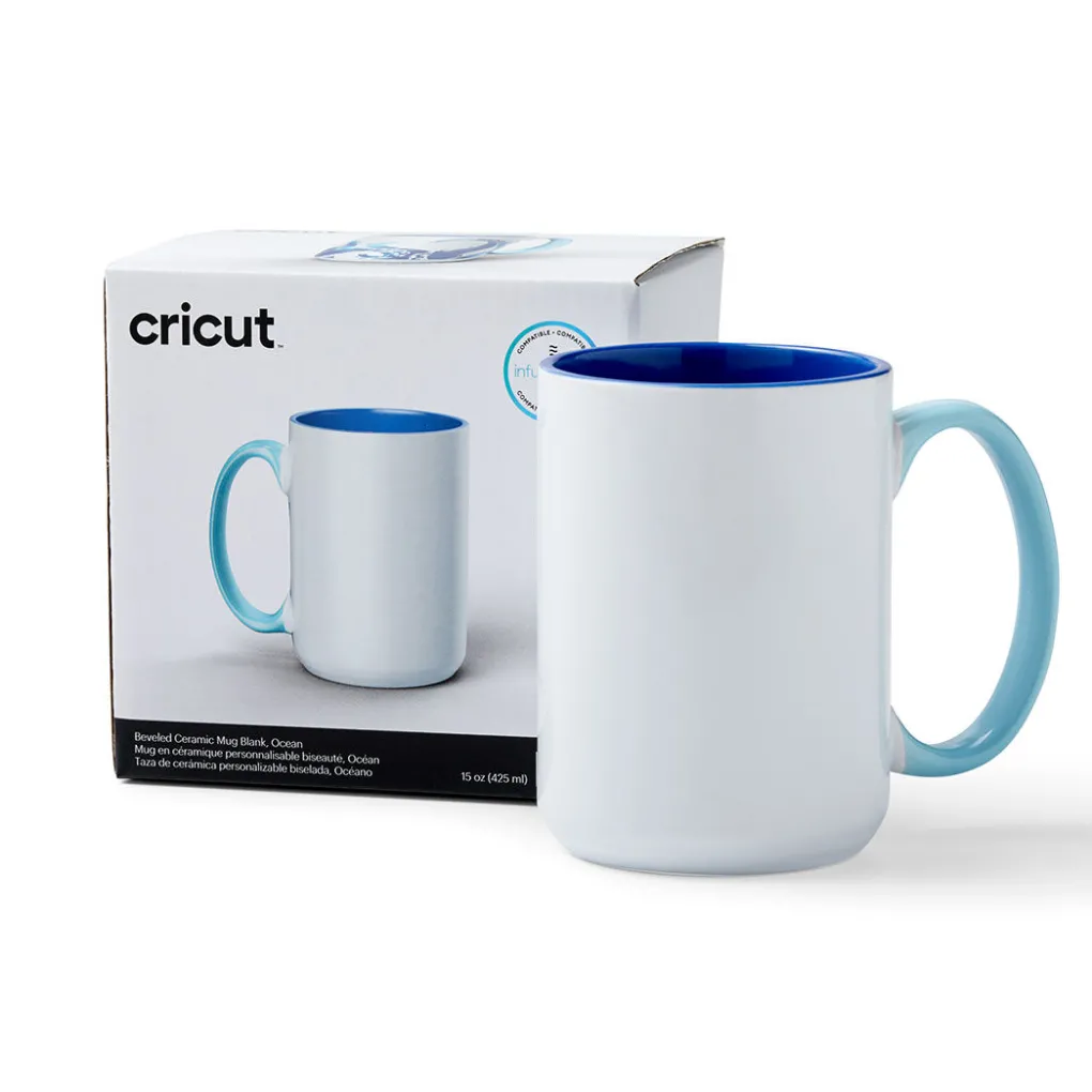 Cricut Supports Personnalisables|Infusible Ink^Mug biseauté en céramique à personnaliser - 425ml (15oz) (1unité)