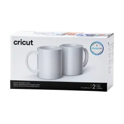Cricut Supports Personnalisables|Infusible Ink^Mug en céramique personnalisable, Blanc - 340ml (2 unités)