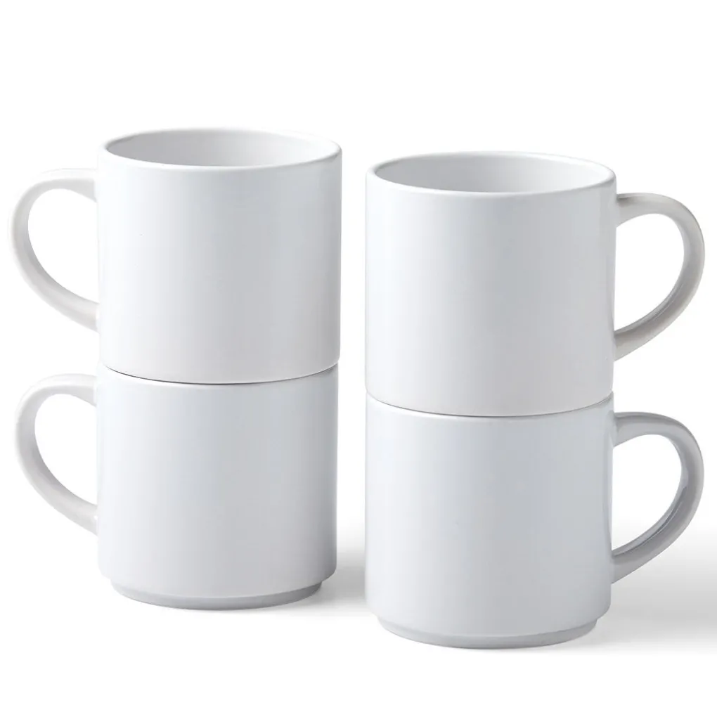 Cricut Supports Personnalisables|Infusible Ink^Mug personnalisable et empilable en céramique, blanc - 340ml/12oz (4unités)