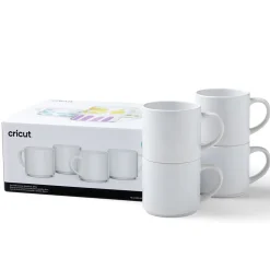 Cricut Supports Personnalisables|Infusible Ink^Mug personnalisable et empilable en céramique, blanc - 340ml/12oz (4unités)