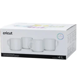 Cricut Supports Personnalisables|Infusible Ink^Mug personnalisable et empilable en céramique, blanc - 340ml/12oz (4unités)