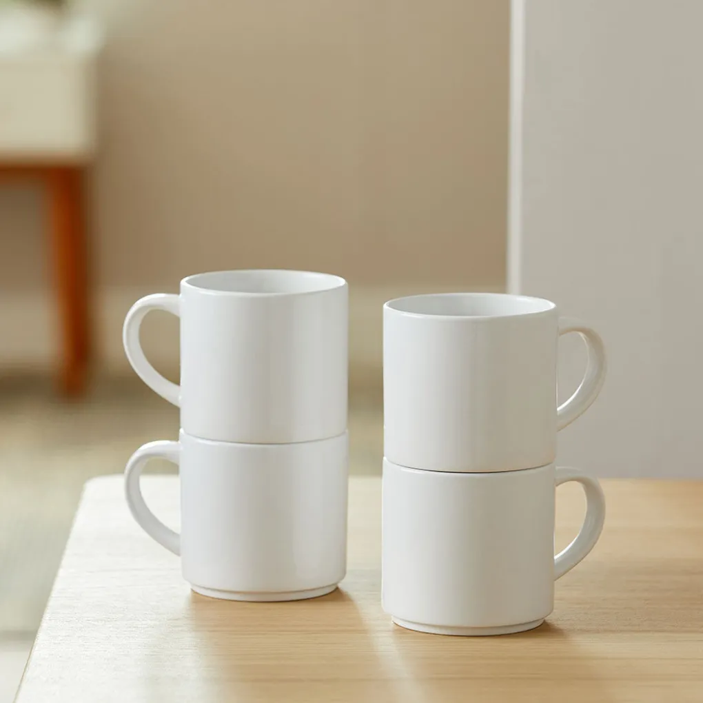 Cricut Supports Personnalisables|Infusible Ink^Mug personnalisable et empilable en céramique, blanc - 340ml/12oz (4unités)