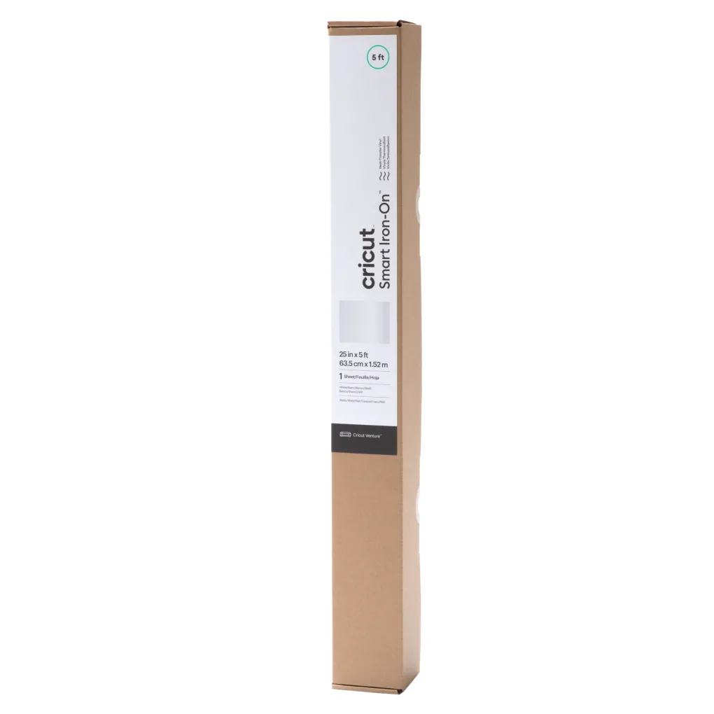Cricut Thermocollant (htv)^Smart Iron-On™, Blanc 63,5cm x 1,5m (25po x 5pi)