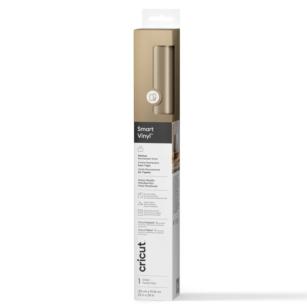 Cricut Vinyle^Smart Vinyl™ Mat métallisé - Permanent (0,9 m / 3pi),
