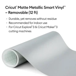Cricut Vinyle|Gamme Smart Materials^Smart Vinyl™ métallique mat -amovible 3,66m (12pi)