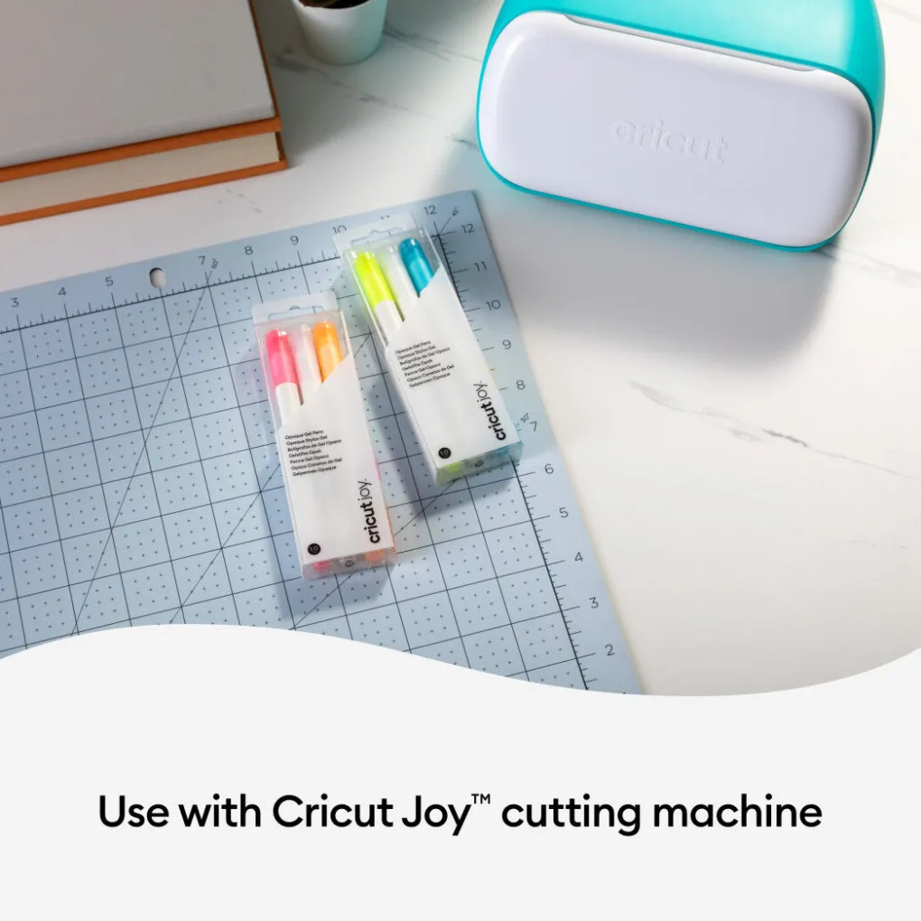 Cricut Stylos Et Marqueurs|Stylos Et Marqueurs^Stylos à encre gel opaques Joy™ 1,0mm, jaune/blanc/bleu (3unités)