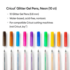 Cricut Stylos Et Marqueurs|Stylos Et Marqueurs^Stylos à encre gel pailleté 0,8mm, arc-en-ciel (10unités)