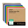 Cricut Matériaux Économiques|Thermocollant (htv)^Thermocollant économique, collection Rainbow, 30,5 cm &times; 30,5 cm (12 po x 12 po) (10 unités)
