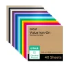 Cricut Matériaux Économiques|Thermocollant (htv)^Thermocollant économique, collection Rainbow - 30,5 cm &times; 30,5 cm (12 po x 12 po) (40 unités)