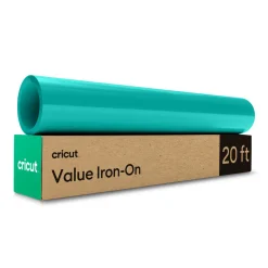 Cricut Matériaux Économiques^Thermocollant économique de 30,5 cm × 6 m (12 po × 20 pi), Bleu Sarcelle