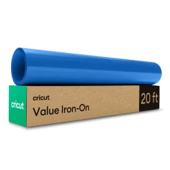 Cricut Matériaux Économiques^Thermocollant économique de 30,5 cm × 6 m (12 po × 20 pi), Bleu
