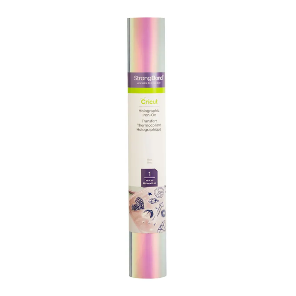 Cricut Thermocollant (htv)^Thermocollant holographique, Bleu 30,5× 61