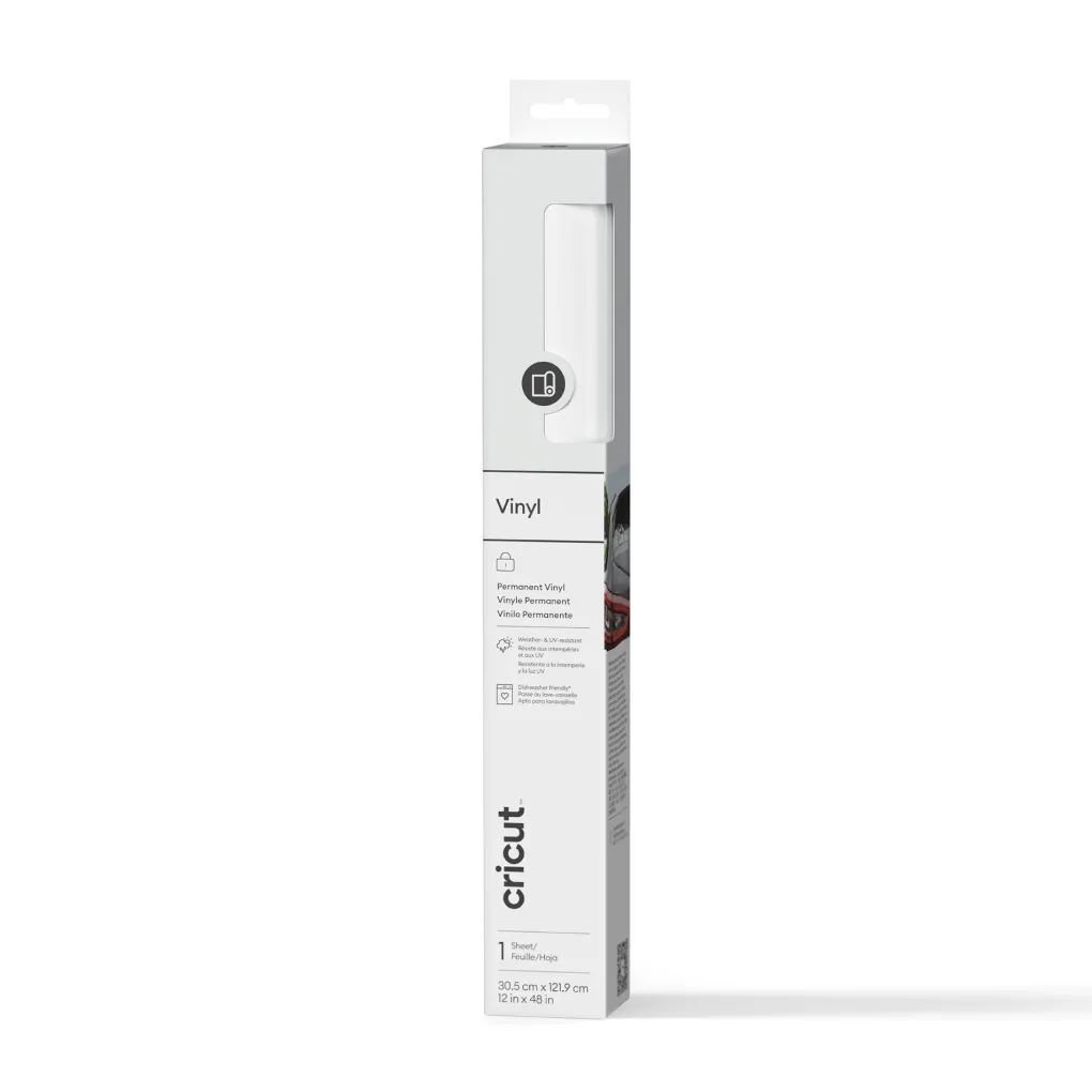Cricut Vinyle^Vinyle - permanent (1,2 m / 4 pi), Blanc