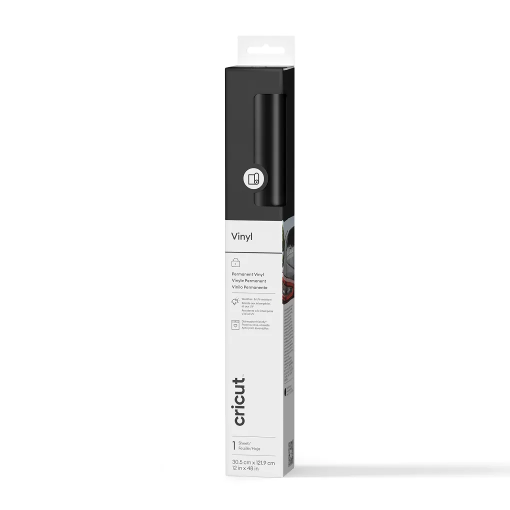 Cricut Vinyle^Vinyle - permanent (1,2 m / 4 pi), Noir