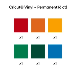 Cricut Vinyle^Vinyle - permanent, collection Brights (6unités)
