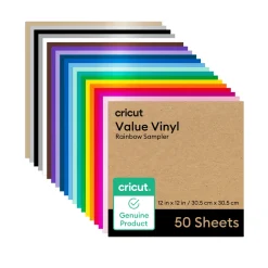 Cricut Matériaux Économiques|Vinyle^Vinyle économique, collection Rainbow (50 unités)