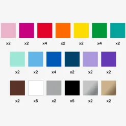 Cricut Matériaux Économiques|Vinyle^Vinyle économique, collection Rainbow (50 unités)