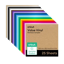 Cricut Matériaux Économiques|Vinyle^Vinyle économique, collection Rainbow (25 unités)