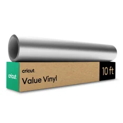 Cricut Matériaux Économiques^Vinyle économique de 30,5 cm × 3 m (12 po × 10 pi), Argent