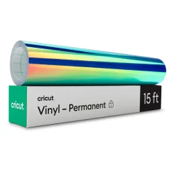 Cricut Vinyle|Vinyle^Vinyle holographique - Permanent (4,6 m / 15 pi), Bleu