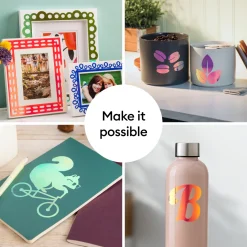 Cricut Vinyle^Vinyle holographique (1,2m / 4pi), Bleu