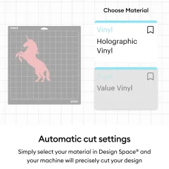 Cricut Vinyle^Vinyle holographique (1,2m / 4pi), Bleu