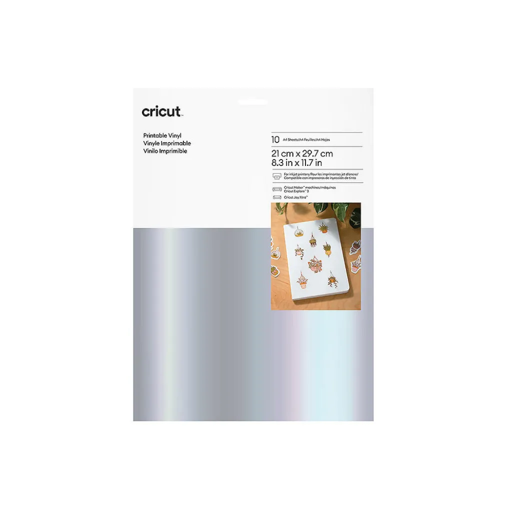 Cricut Matériaux Imprimables & Stickers^Vinyle imprimable - A4 (10 feuilles)
