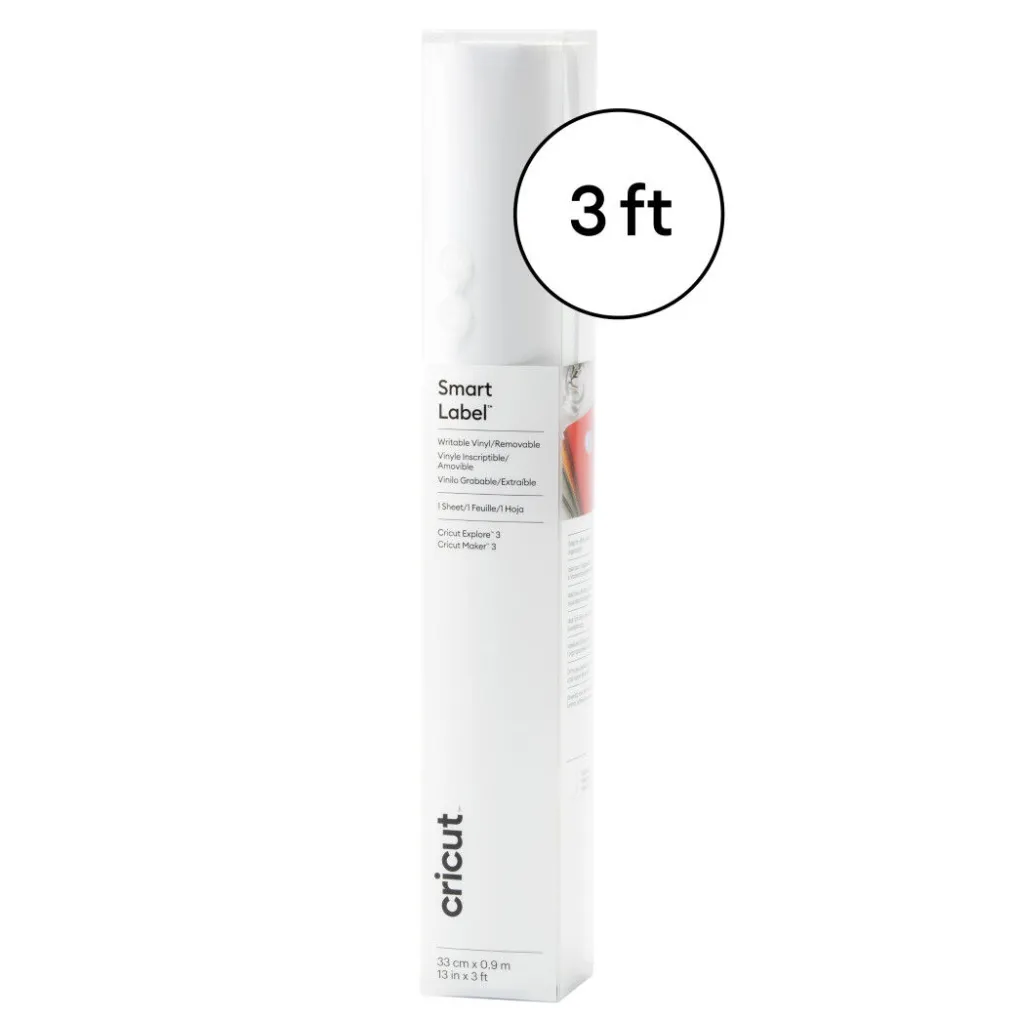 Cricut Vinyle|Gamme Smart Materials^Vinyle inscriptible Smart Label™ -Amovible (0,9m (3 pi))