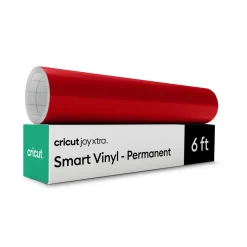 Cricut Exclusivité Web^Vinyle permanent sans tapis Smart Vinyl™ Joy Xtra™ (1,8 m / 6 pi), Rouge