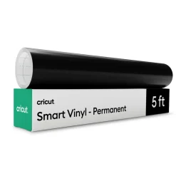 Cricut Vinyle^Vinyle permanent sans tapis Smart Vinyl™ (1,5 m / 5 pi), Noir