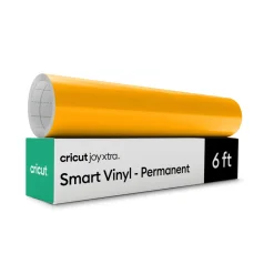 Cricut Exclusivité Web^Vinyle permanent sans tapis Smart Vinyl™ Joy Xtra™ (1,8 m / 6 pi), Jaune Maïs