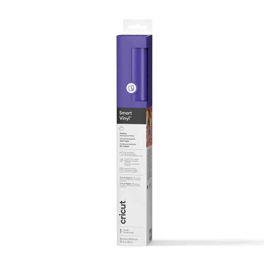 Cricut Vinyle^Vinyle permanent sans tapis Smart Vinyl™ (0,9 m / 3 pi), Violet